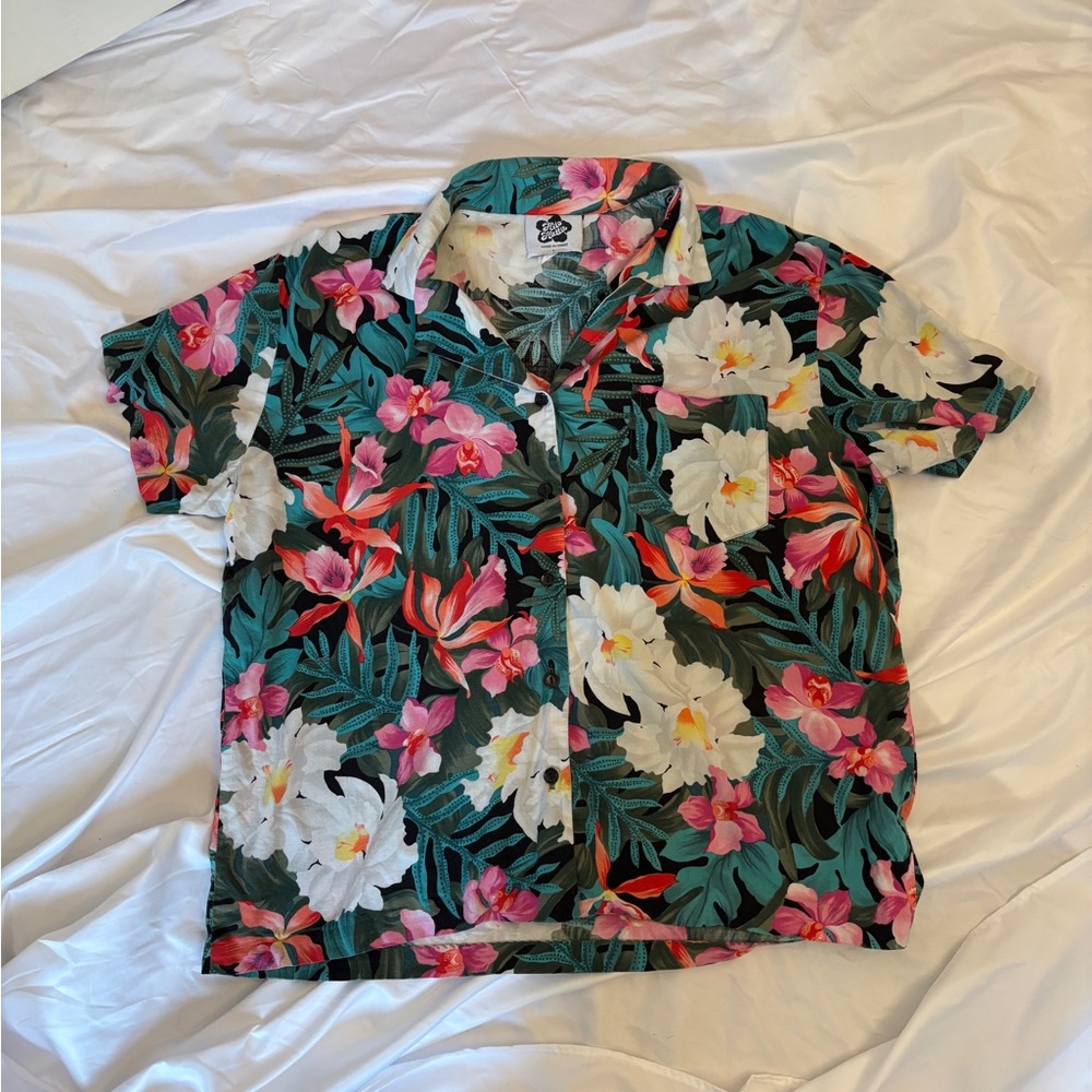 Hilo Hattie Hawaii Vibrant Floral Button Down Shirt Women’s Large Vintage - Picture 7 of 7